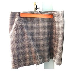 Banana Republic Gray Wool Plaid Mini Skirt
